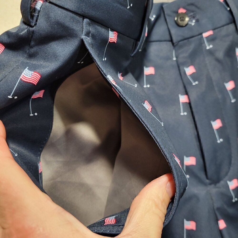 Walter Hagen Shorts Men Size 30 All over print American Flag‎ Stretch Waistband - Picture 9 of 12